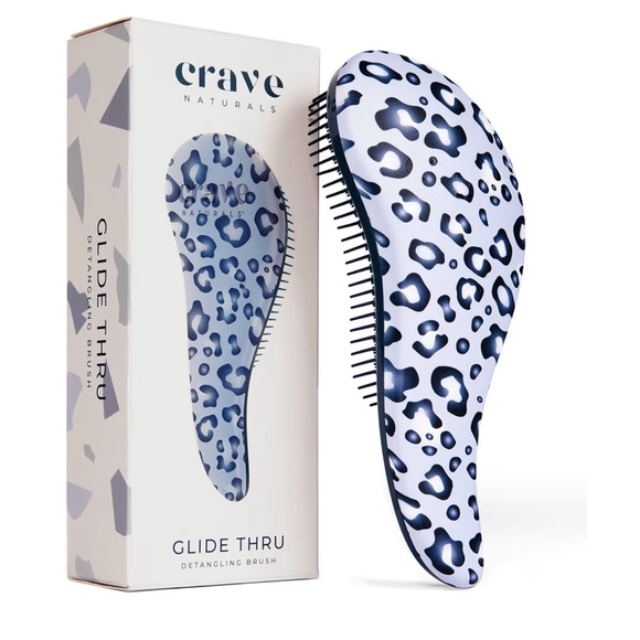crave naturals Other - Blue Cheetah Print Hair Brush